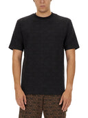 Moschino T Shirt With All Over Logo