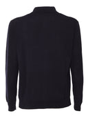 Sette Fili Cashmere Cardigan Collo Camicia High Gauge Ice Cotton Manica Lunga