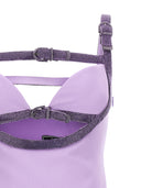 Versace versace x dua lipa cristallo taglio vestito