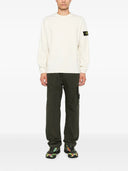 Stone Island Button Detail Sweater With Logo Patch On The Shoulder