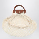 Longchamp Ecru La Pliage Filet Small