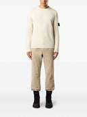 Sweter z logo w paski Stone Island