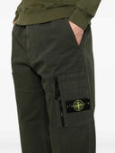 Naszywka z logo Stone Island Pantaloni Cargo Con