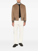 Blouson aviateur zippé à bordure côtelée Lardini