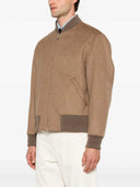 Blouson aviateur zippé à bordure côtelée Lardini