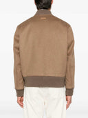 Blouson aviateur zippé à bordure côtelée Lardini