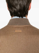 Blouson aviateur zippé à bordure côtelée Lardini