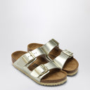 Birkenstock Slide Arizona Birko Flor Metallic Gold