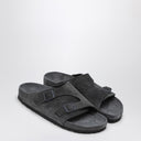 Birkenstock Slide Zürich exquis gris en daim