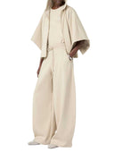 Pantaloni Max Mara in jersey di cotone tecnico con gamba a botte Rock