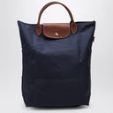 Navy blu longchamp M Borsa per la spesa Le Pliage