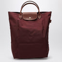 Longchamp Burgundy M Le Pliage Shopping Bag