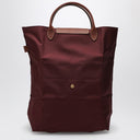 Longchamp Burgundy M Le Pliage Shopping Bag