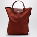 Longchamp Chestnut Coloured M Le Pliage Green Shopping Bag