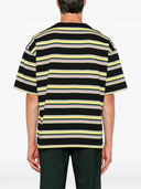 Marni Striped Cotton T Shirt With Logo Print