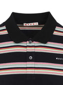Marni Striped Long Sleeve Polo Shirt