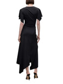 Victoria Beckham Black Draped Midi Dress