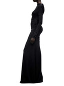 Victoria Beckham Black Dress With Draped Shoulders