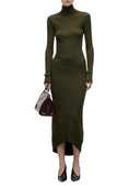Victoria Beckham Green Fitted Skirt