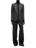 Victoria Beckham Roberta Jacket In Dark Grey Mélange