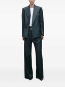 Victoria Beckham Petrol Blue Blazer With Peak Lapels