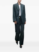 Victoria Beckham Petrol Blue Blazer With Peak Lapels