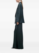 Victoria Beckham Petrol Blue Blazer With Peak Lapels