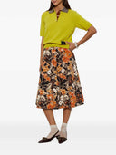 Gonna midi con stampa floreale Marni