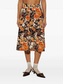 Gonna midi con stampa floreale Marni