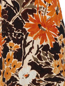 Gonna midi con stampa floreale Marni
