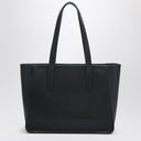Longchamp Black Leather Le Foulonné L Shopping Bag
