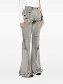 Rick Owens Drkshdw uitlopende jeans met franjes