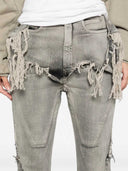Rick Owens Drkshdw uitlopende jeans met franjes