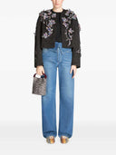 Dries Van Noten bestickte Moiré-Jacke