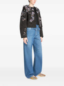 Dries Van Noten bestickte Moiré-Jacke