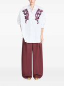 Dries Van Noten 자수 코쿤 셔츠