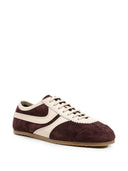 Zapatillas de deporte con paneles de cuero morado de Dries Van Noten
