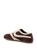 Zapatillas de deporte con paneles de cuero morado de Dries Van Noten
