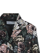 Dries Van Noten Single Breasted Jacquard Coat