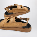 Birkenstock Cork Brown Shinjuku Sandal In Natural Leather And Tissue