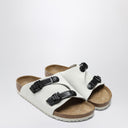 Birkenstock Slide Zürich Tech Antique White In Suede