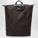 Longchamp Mocha Coloured M Le Pliage Green Backpack