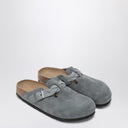 Birkenstock Slipper Boston geflochtene Farbe Basaltgrau