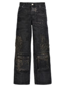 Pinko 'Cargo Denim Devorè' Jeans