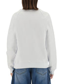 Msgm Sweatshirt With Brushed Logo Print