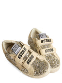 Golden Goose Old School Laminé Daim Tige En Cuir Étoile Et Talon