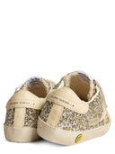 Golden Goose Old School Laminé Daim Tige En Cuir Étoile Et Talon