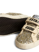 Golden Goose Old School Laminé Daim Tige En Cuir Étoile Et Talon