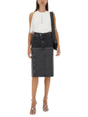 Alexander Mc Queen Two Tone Denim Skirt