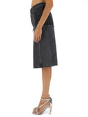 Alexander Mc Queen Two Tone Denim Skirt